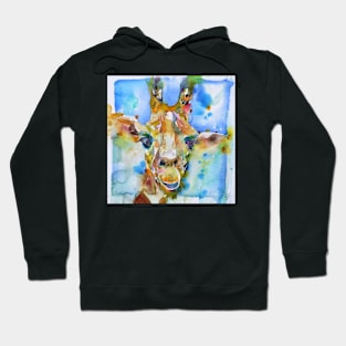 GIRAFFE - watercolor portrait .2 Hoodie